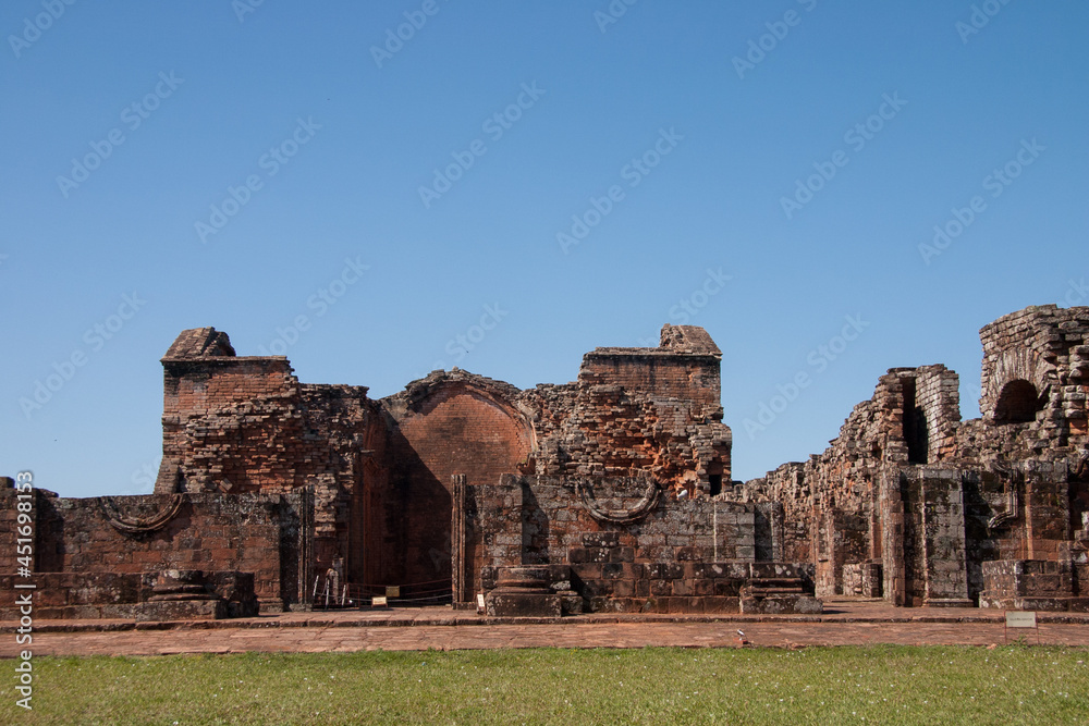 Jesuit Ruins in Trinidad, Paraguay, Historical Site of Encarnacion Jesuit Ruins in Trinidad, Paraguay, Historical Site of Encarnacion