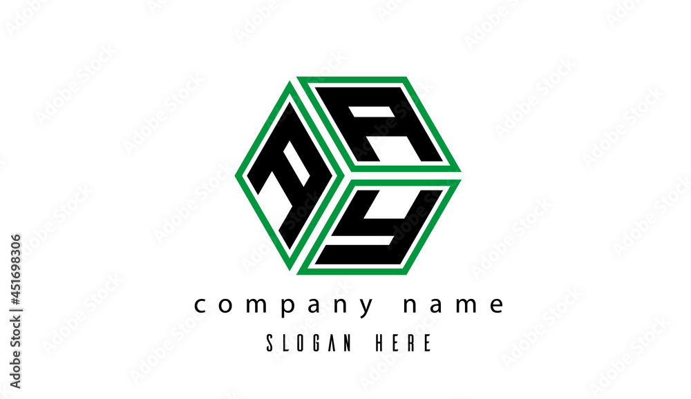 Fototapeta premium AAY polygon creative letter logo