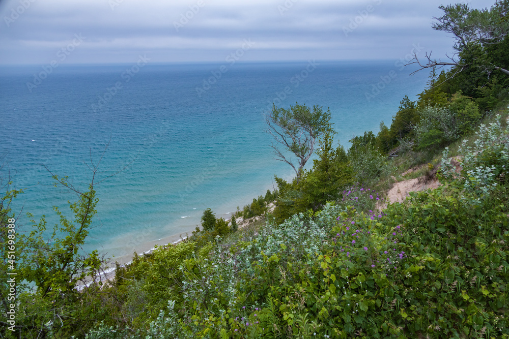 Hillside with Lake Michigan in background