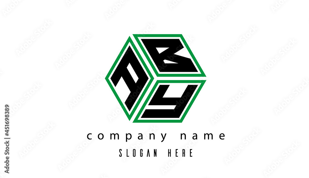ABY polygon creative letter logo ABY polygon creative letter logo