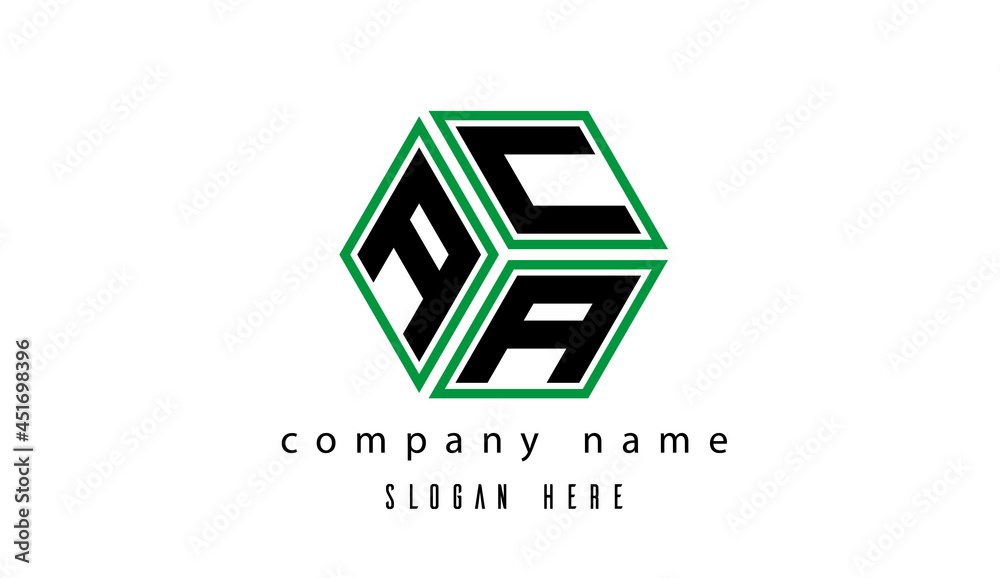 ACA polygon creative letter logo ACA polygon creative letter logo