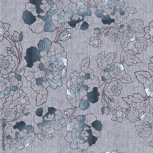 Floral seamless background for textile or book covers, manufacturing, wallpapers, print, gift wrap and scrapbooking.