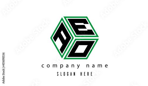 AEO polygon creative  letter logo