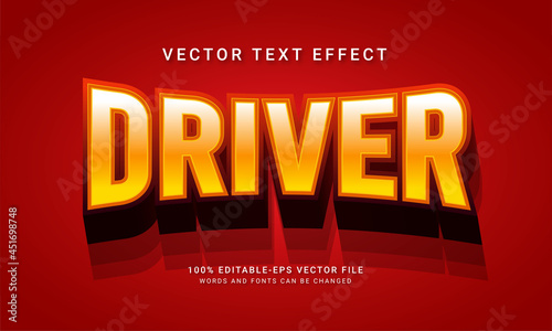 Driver editable text style effect themed transportaion concept photo