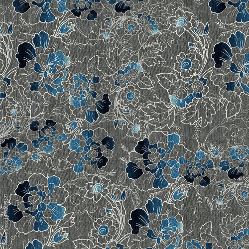 Floral seamless background for textile or book covers, manufacturing, wallpapers, print, gift wrap and scrapbooking.