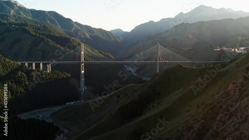 The bridge between the mountains. photo