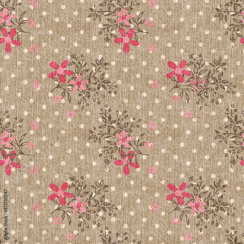 Floral seamless background for textile or book covers, manufacturing, wallpapers, print, gift wrap and scrapbooking.