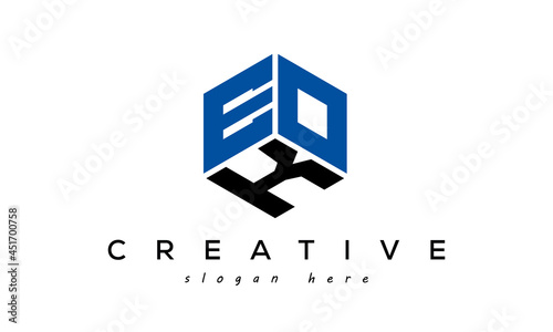 EOK letters creative logo with hexagon	 photo
