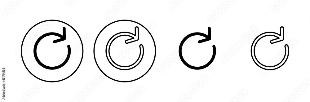 Refresh icon set. Reload icon vector. Update icon. Refresh icon set. Reload icon vector. Update icon.