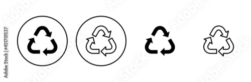 Recycle icon set. Recycling vector icon.