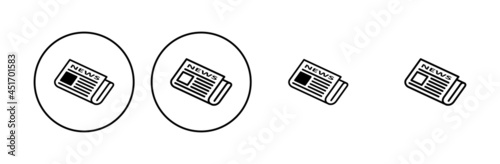 Newspaper icon set. news paper vector sign