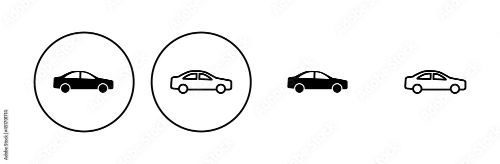 Car icon set. car vector icon. small sedan