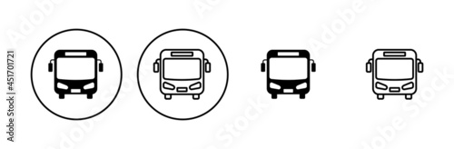 Bus icon set. bus vector icon