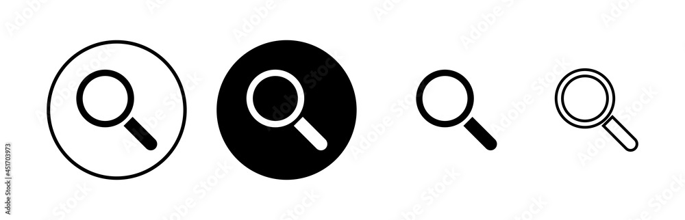Search icons set. Glass vector icon. search magnifying glass icon. Find - obrazy, fototapety, plakaty 