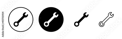 wrench icons set. Wrench vector icon. Spanner symbol