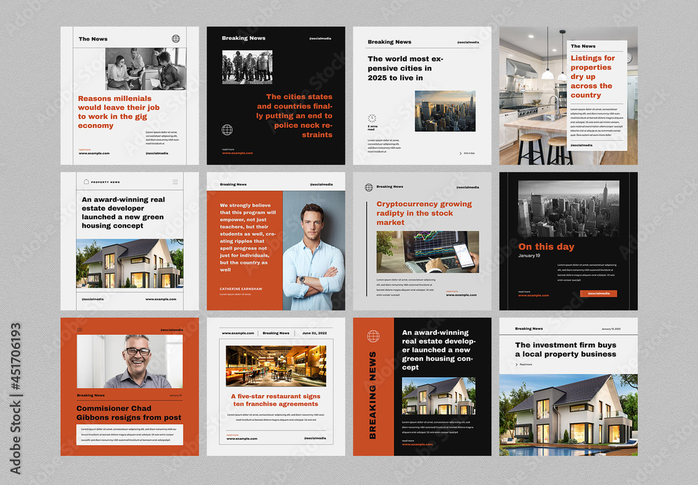 Newsroom Instagram Post Stock Template Adobe Stock Newsroom Instagram Post Stock Template Adobe Stock