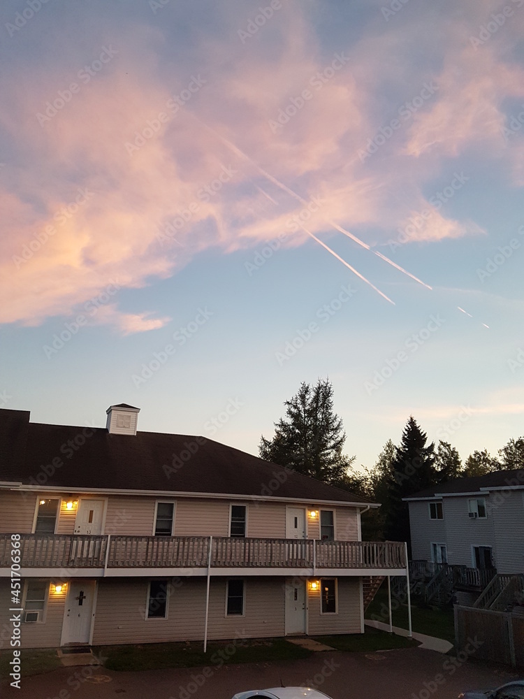 Sky with clouds and colors