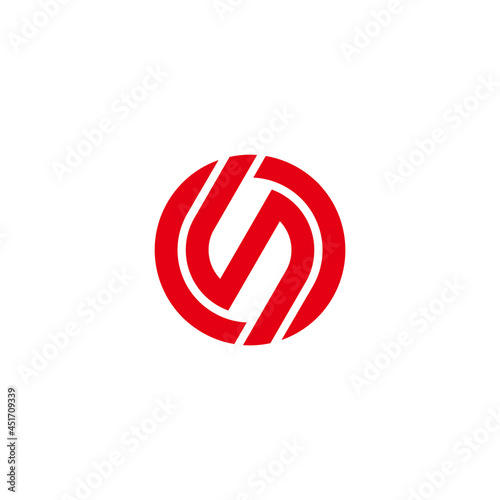 letter os circle motion simple geometric line logo vector photo