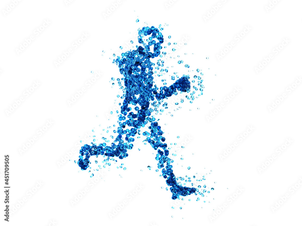 身体の水分バランスイメージ　ジョギング　C