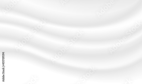 Abstract White , Gray Background with Clean Smooth Soft Wave. Elegant white curve smooth background. abstract white fabric silk texture soft, flowing milk waves for background. Vector illustration