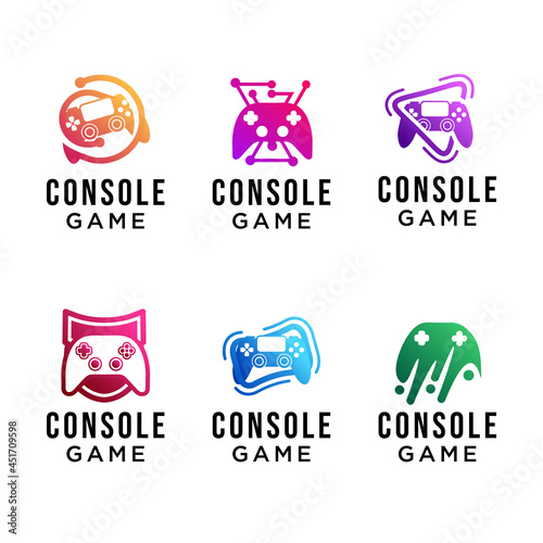 set of joystick for game vector icon. logo design. Game controller Illustration. Cybersport concept. Console gamepad. Suitable for many purposes