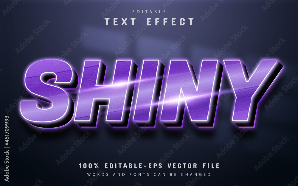 Shiny text, purple gradient text effect