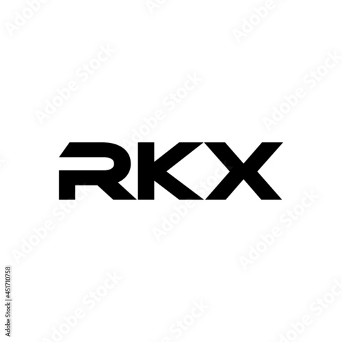 RKX letter logo design with white background in illustrator, vector logo modern alphabet font overlap style. calligraphy designs for logo, Poster, Invitation, etc.