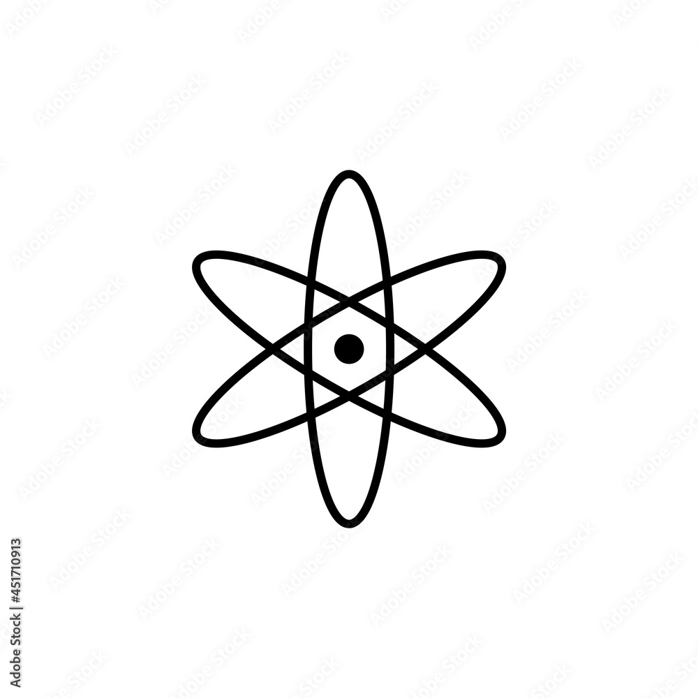 Icono de átomo. Ilustración vectorial Icono de átomo. Ilustración vectorial