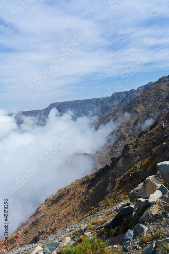 Mountain ridge in the clouds © Naushad
