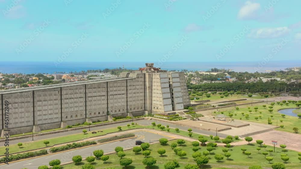 drone view of the city of santo domingo Dominican Republic, colombus lighthouse and skyline drone view of the city of santo domingo Dominican Republic, colombus lighthouse and skyline
