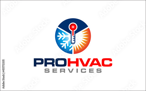 Illustration graphic vector of plumbing, heating and cooling service Logo Design template-10