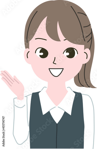 案内をするビジネスウーマン