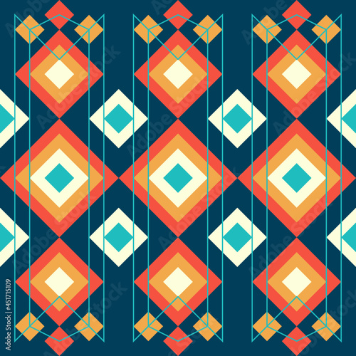 Pattern Name: "G4" The pattern is made up of geometric figures. Both square and triangle were blended out into a modern-looking native pattern. 