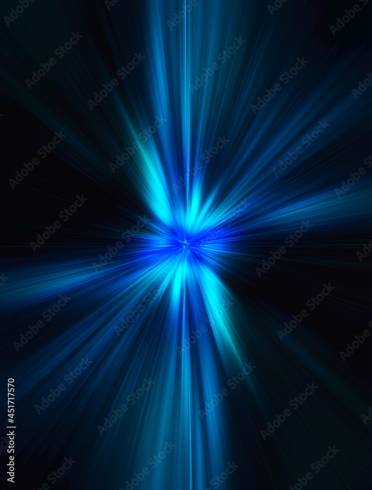 blue light burst abstract background