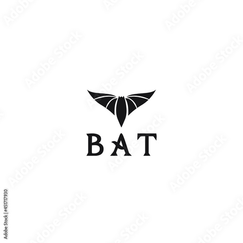 simple, clean bat logo design. vector icon illustration inspiration