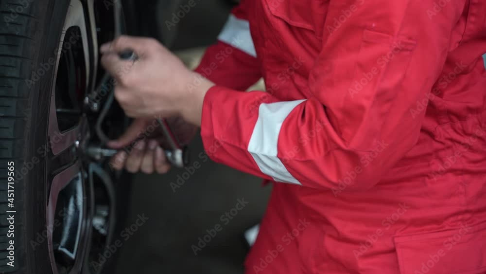 mechanic working and check about auto car engine service, inspection technician having automotive job to maintenance or repair automobile in motor garage, business industrial auto car engine