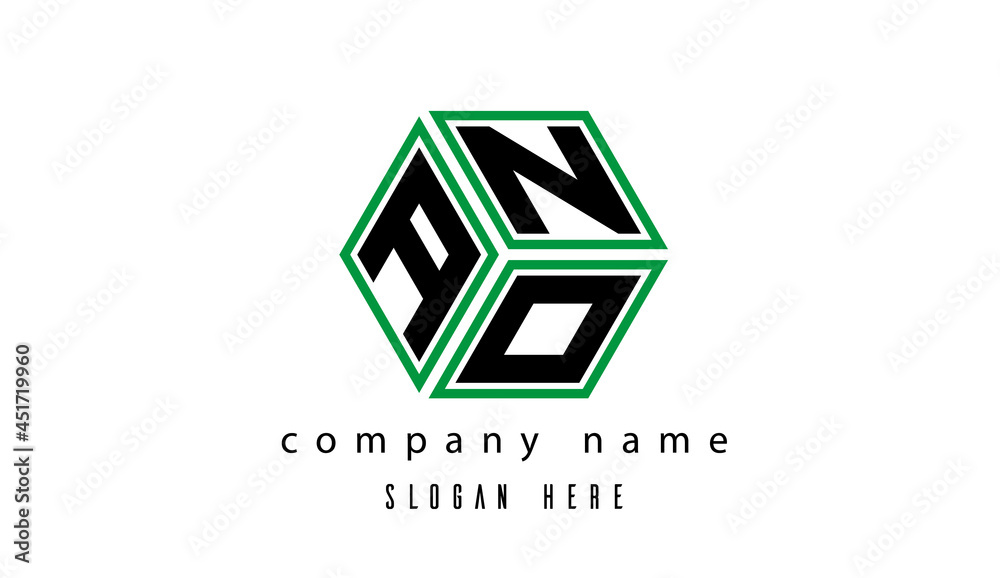 ANO polygon creative letter logo ANO polygon creative letter logo