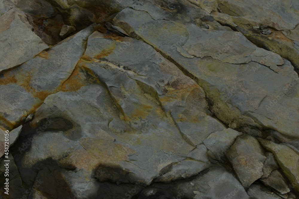 The beautiful color and composition of the natural stones by the river in Sapporo Japan