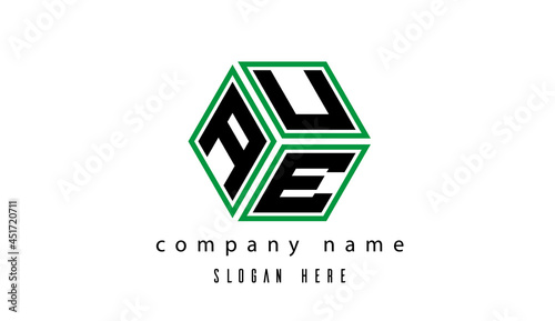 AUE polygon creative letter logo