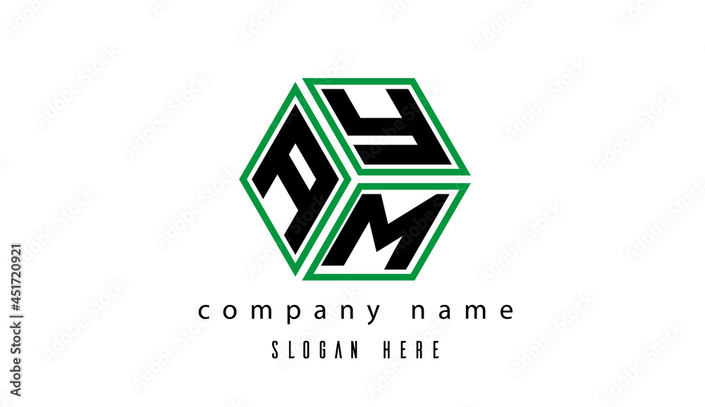 AYM polygon creative letter logo AYM polygon creative letter logo