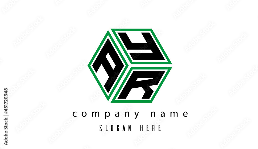 AYR polygon creative letter logo AYR polygon creative letter logo