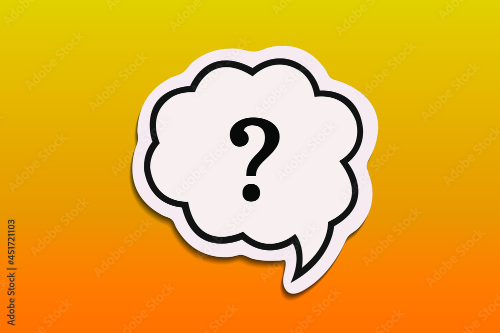 Question mark sign icon, vector illustration. Flat design style FAQ button. Asking questions. Ask for help. Question mark stamp. Need information. Query.