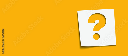 Question mark sign icon, vector illustration. Flat design style with long shadow. FAQ button. Asking questions. Ask for help. Question mark stamp. Need information. Query. photo