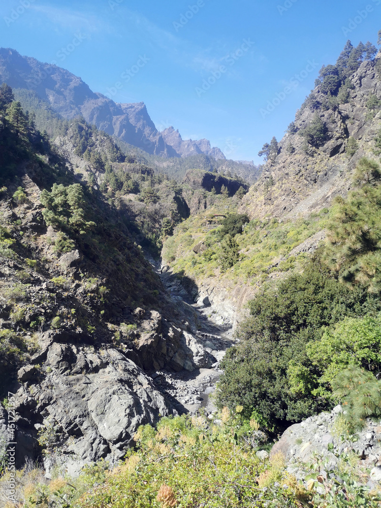 Hiking trails in the nature in the national park called 