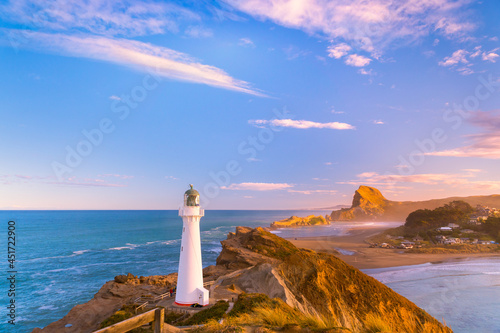 Castlepoint or Castle Point Lighthouse is a popular travel destination located in the village of Castlepoint on the Wairarapa coast of the North Island of NZ. The light was first lit in 1913. 