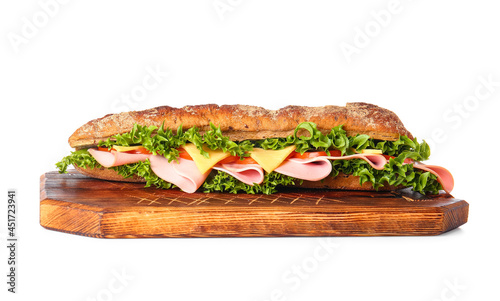 Freshly prepared ham and ch...