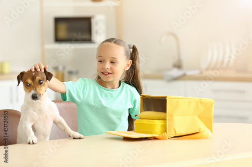 Cute little girl with funny...