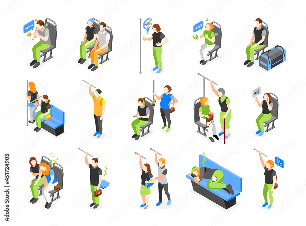 Public Passengers Icons Collection Public Passengers Icons Collection