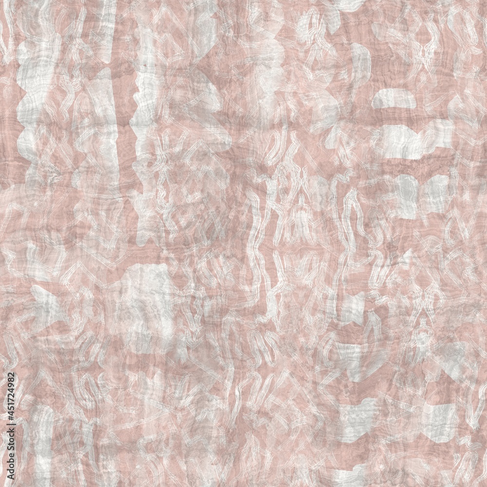 Fototapeta premium Seamless two tone hand drawn brushed effect pattern swatch. High quality illustration. Collage of minimal drawings arranged in a seamless pattern for print with fabric texture overlay. Rough scribble.