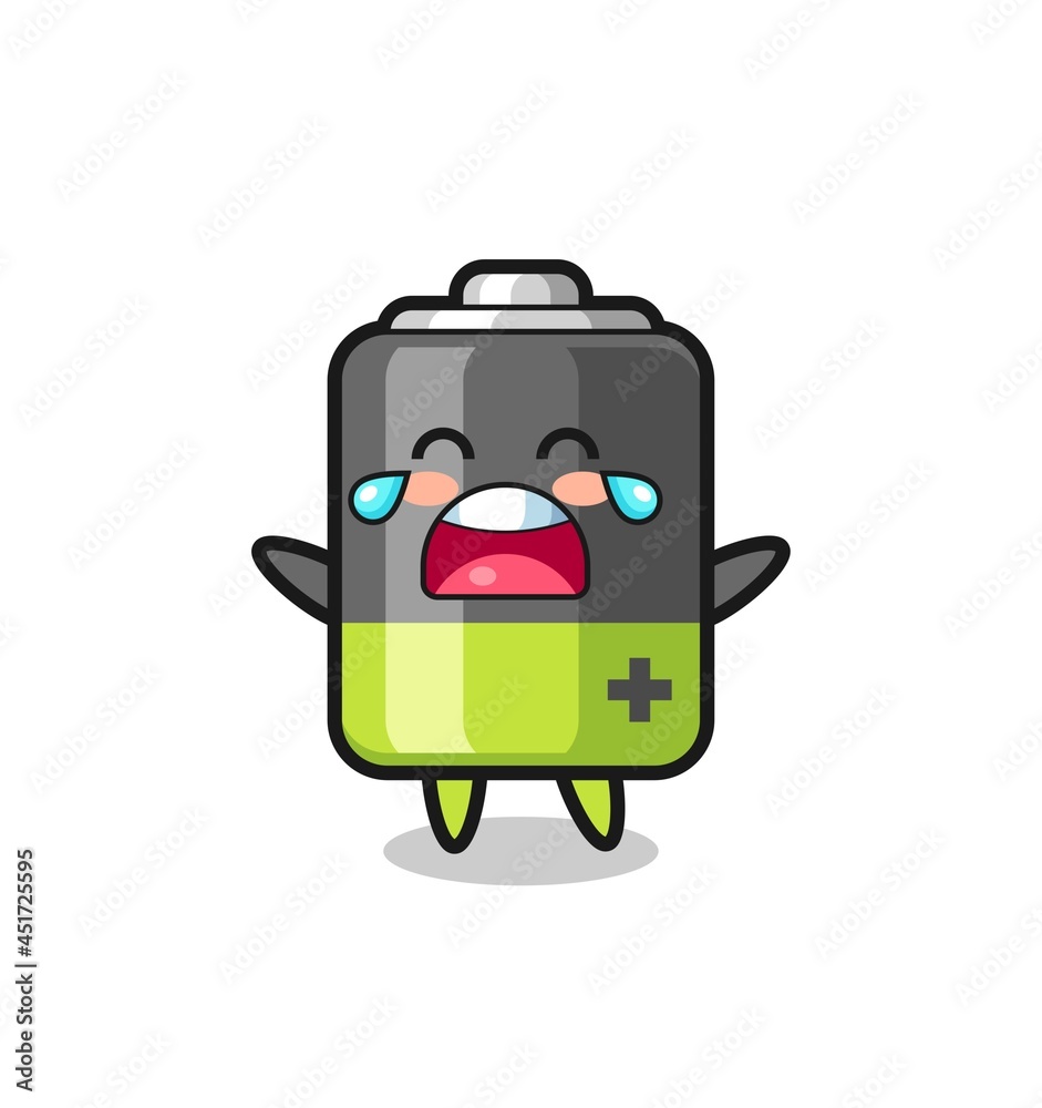 the illustration of crying battery cute baby the illustration of crying battery cute baby